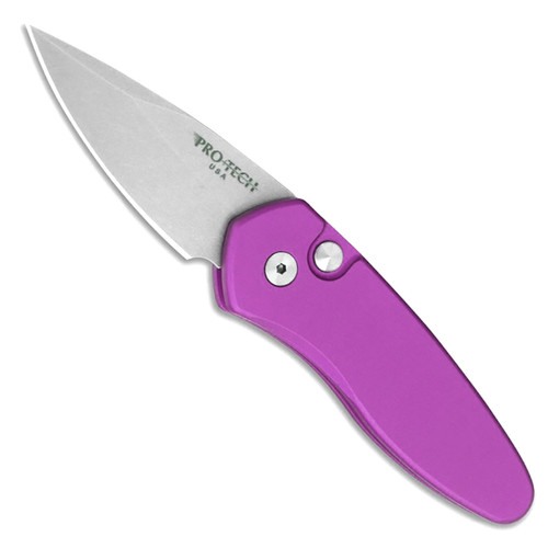 Pro-Tech Sprint Auto Solid Purple Handle Stonewash Blade 2905-PURPLE
