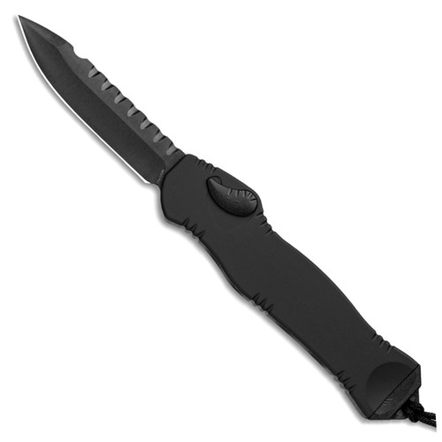 Heretic Knives Hydra OTF Auto S/E Black Tactical Handle DLC Blade H007-6A-T