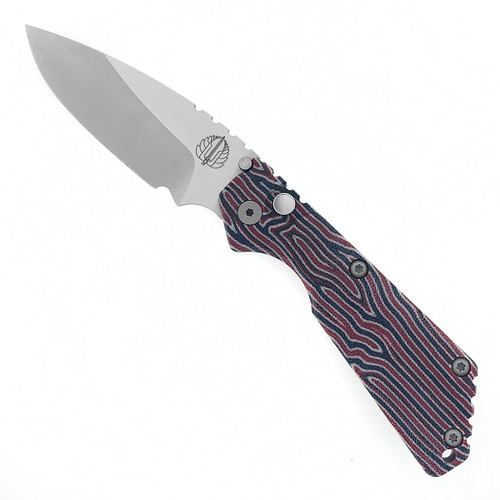 Pro-Tech Strider SnG Auto Unique Micarta Americana Top Handle Stonewash Blade Pearl Button 2401-UMAMR