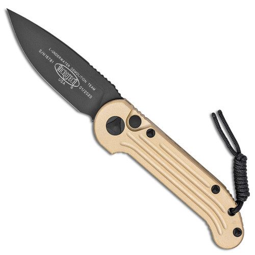 Microtech LUDT Champagne Gold Black Standard 135-1CG