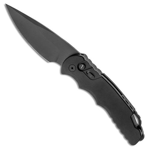 Pro-Tech TR-4.3 Operator Series Solid Black Handle DLC Blade Tritium Button Sterile