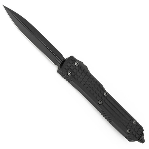 Microtech Ultratech D/E Delta Frag Fluted DLC Standard DLC Hardware Nickel Boron Internals Signature Series 122-1UT-DS