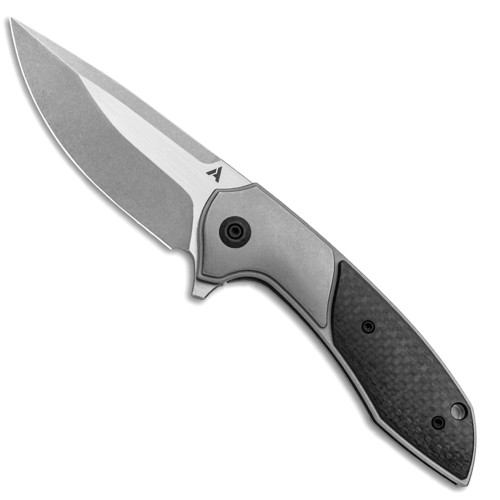 Arcform Catalyst Frame Lock Titanium Handle w/ Carbon Fiber Inlay Stonewash Blade