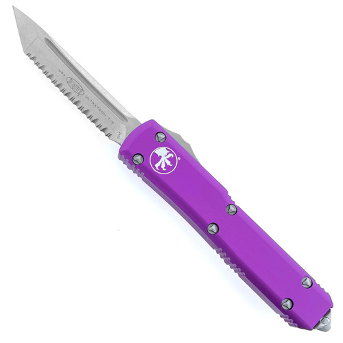 Microtech Ultratech T/E Violet Stonewash Full Serrated 123-12VI