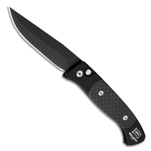 Pro-Tech Small Brend 2 Auto Black Handle w/ Carbon Fiber Inlays DLC Blade 1205