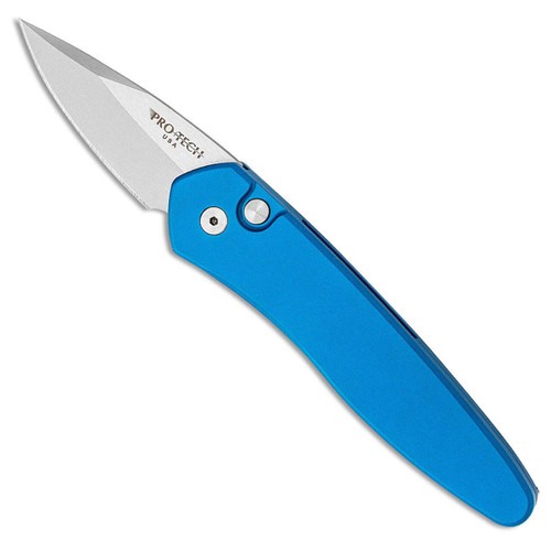 Pro-Tech Half Breed Solid Blue Handle Stonewash Blade 3605-BLUE