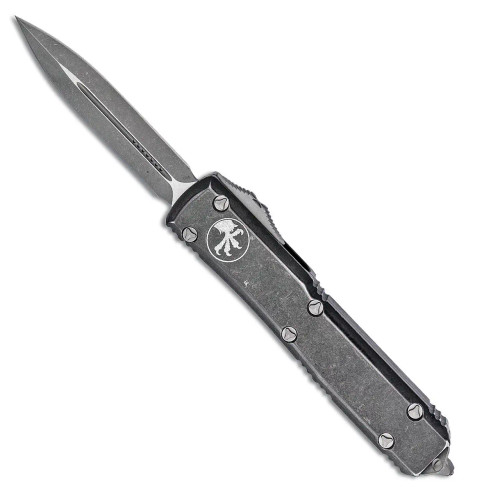 Microtech Ultratech D/E Distressed Black Apocalyptic Standard 122-10DBK