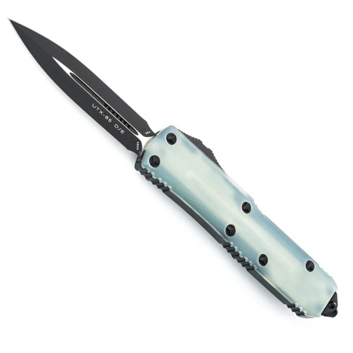 Microtech UTX-85 D/E Jade Green G-10 Composite Top Handle Black Blade Standard Signature Series 232-1GTJGS
