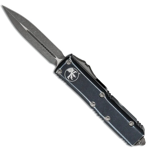 Microtech UTX-85 D/E Distressed Black Handle Apocalyptic Standard Blade 232-10DBK