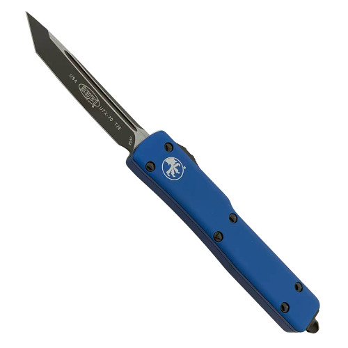 Microtech UTX-70 T/E Blue Handle Black Standard Blade 149-1BL