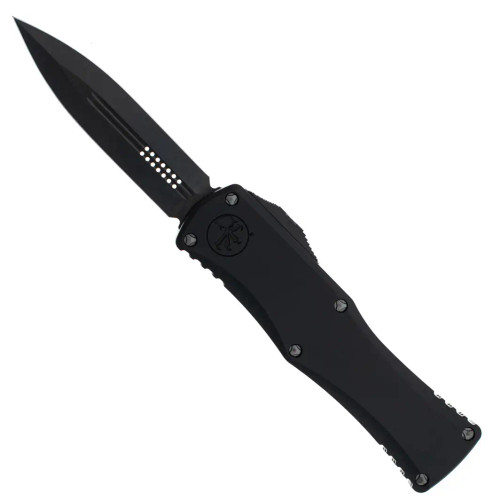Microtech Hera D/E Black Shadow Handle Black DLC Blade Black DLC Hardware Signature Series 702-1DLCTSH