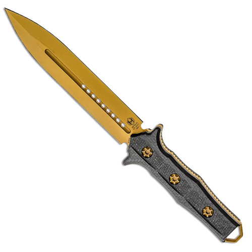 Heretic Knives Nephilim Fixed Blade D/E Dagger Carbon Fiber Handle Ti-Nitride Blade H003-9A-CF