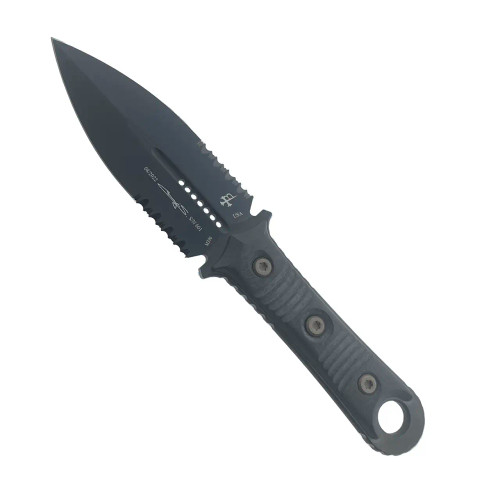 Microtech Borka SBD Dagger Fixed Blade Carbon Fiber Handle DLC Serrated Blade Signature Series 201-2DLCCFS