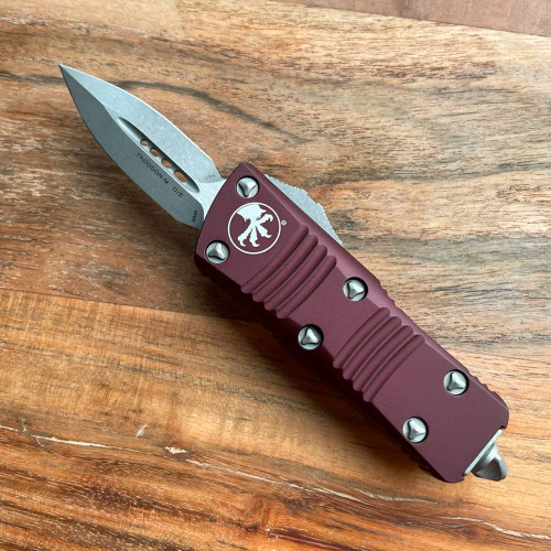 Microtech Mini Troodon D/E Merlot Apocalyptic Standard 238-10APMR