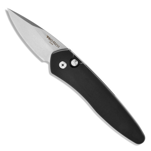 Pro-Tech Half Breed Solid Black Handle Stonewash Blade 3605