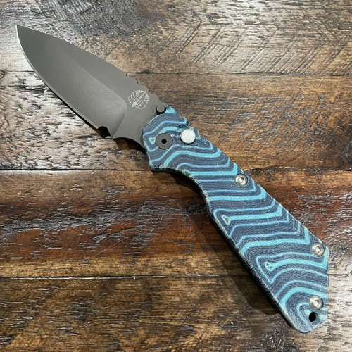 Pro-Tech Strider SnG Auto Ocean Wave Unique Micarta Top DLC Blade Pearl Button 2403-UM-OCEAN