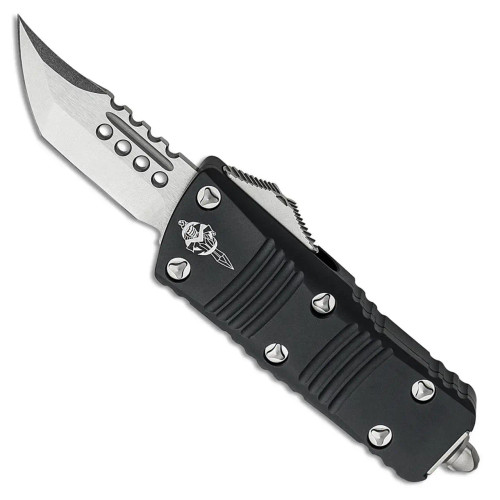 Microtech Mini Troodon Hellhound Black Stonewash Standard Signature Series 819-10S