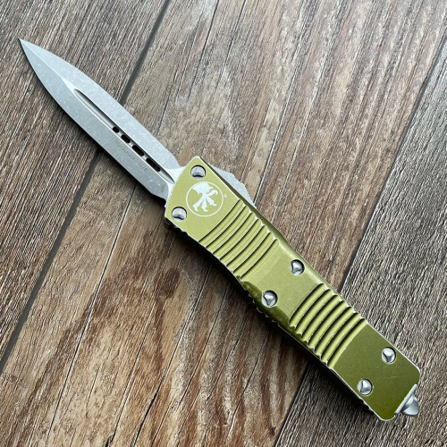 Microtech Troodon D/E Distressed OD Green Apocalyptic Standard 138-10DOD