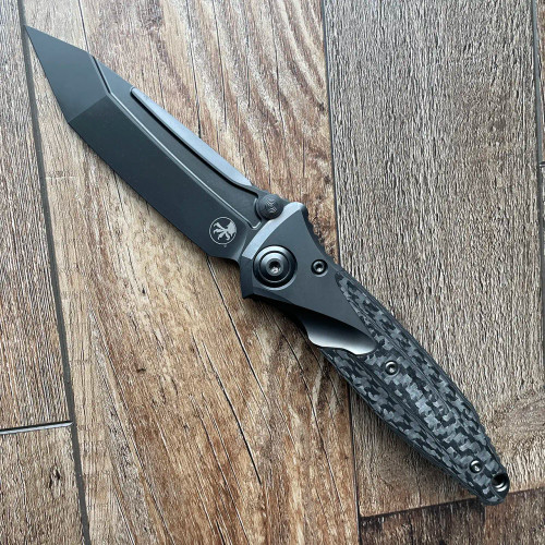 Microtech Socom Bravo T/E DLC Titanium Handle w/ Carbon Fiber 