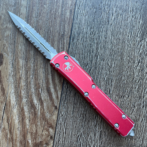 Microtech UTX-70 D/E Distressed Blue Apocalyptic Double Full