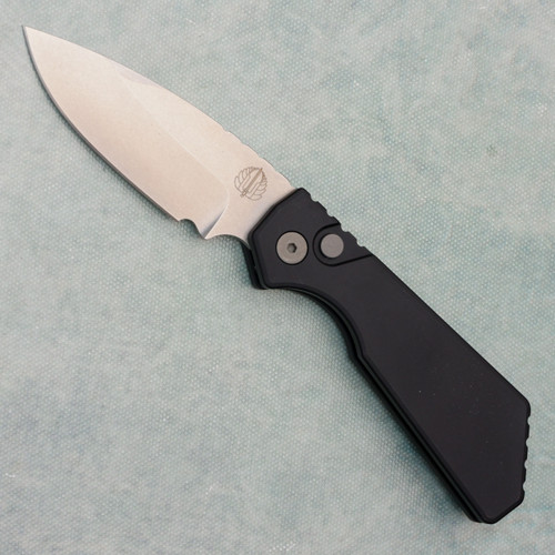 Pro-Tech Strider PT+ Auto Solid Black Handle Stonewash Magnacut Blade PT201 (Pre-owned)