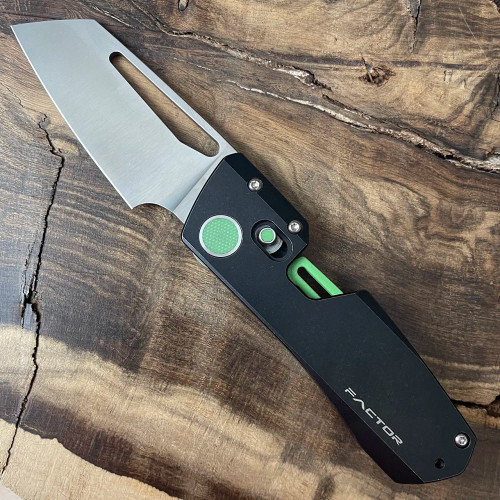 Winterblade Factor M-Lock Black Titanium Handle w/ Lime Green G-10 Accents Satin Blade