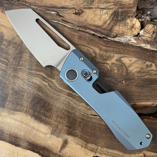 Winterblade Factor M-Lock Blue Titanium Handle w/ Black G-10 Accents Satin Blade