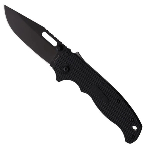 Demko AD-20.5 Shark Lock Black Grivory Handle DLC Clip Point D2 Blade