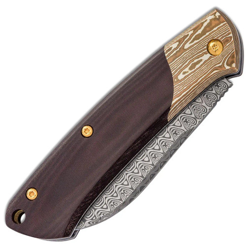 Benchmade Gold Class Proper Slip Joint Folder Burgundy/Black Linen