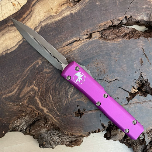Microtech Ultratech D/E Pink Handle Bronzed Apocalyptic Standard