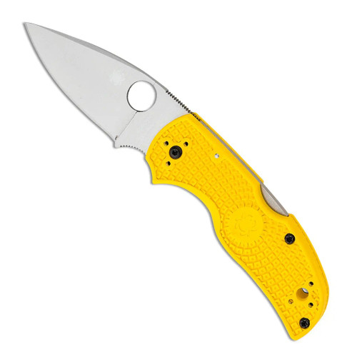 Spyderco Native 5 Salt Lock Back Yellow FRN Handle Satin Magnacut Blade C41PYL5