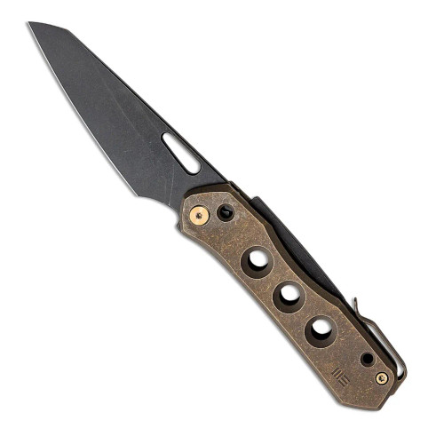 We Knife Co. Vision R Superlock Bronze Titanium Handle Black Stonewash Blade WE21031-4