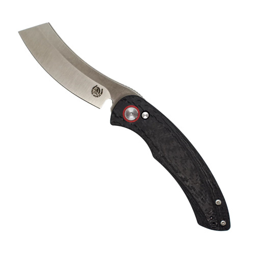 Red Horse Knife Works Hell Razor P Auto Black Carbon Fiber Handle Satin Blade