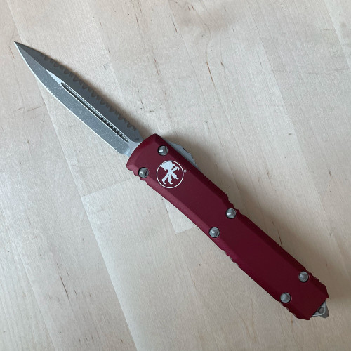 Microtech Ultratech D/E Merlot Apocalyptic Full Serrated 122-12APMR