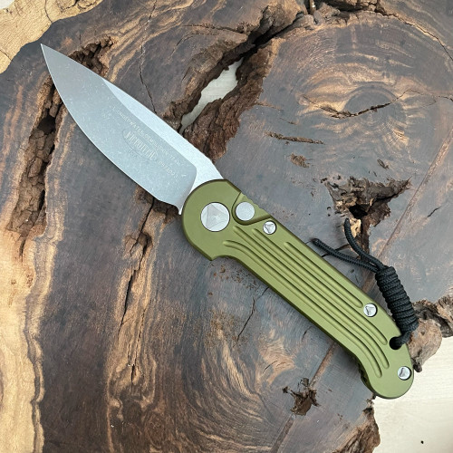 Microtech LUDT Auto OD Green Apocalyptic Standard 135-10APOD