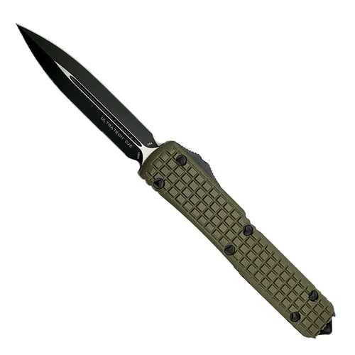 Microtech Ultratech D/E  OD Green Frag G-10 Top Tactical Standard Signature Series 122-1FRGTODS