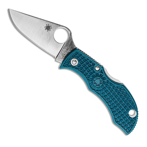Spyderco ManBug Lightweight Lock Back Blue FRN Handles Satin K390 Blade MFPK390
