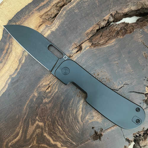 Qvist Bladeworks Variant PE3 Frame Lock Black Titanium Handle Black Blade