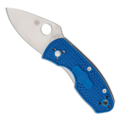 Spyderco Ambitious Liner Lock Blue FRN Handle Satin Blade C148PBL