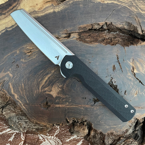 Arcform Slimfoot Frame Lock Titanium Black G-10 Handle Stonewash Blade