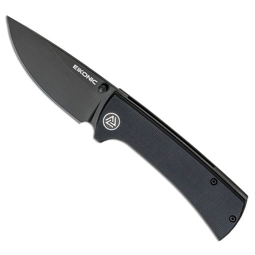 Eikonic Knives Chaves RCK9 Liner Lock Black G10 Handle Black Stonewash Blade