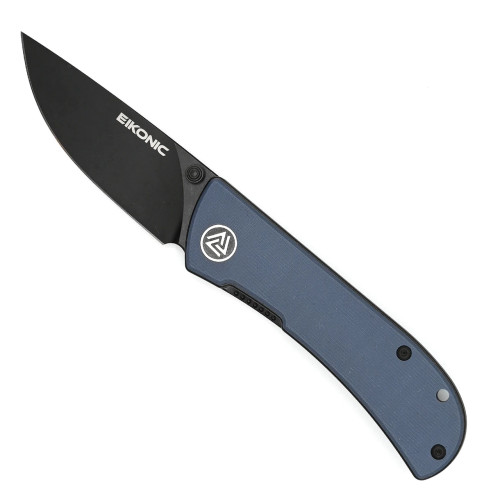 Eikonic Knives HEAdesigns Fairwind Liner Lock Steel Blue G10 Handle Black Stonewash Blade