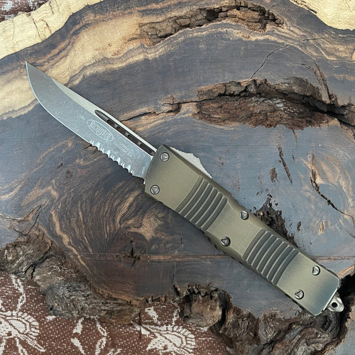 Microtech Combat Troodon S/E Antique Bronze Bronzed Apocalyptic Serrated Signature Series 143-14APABS