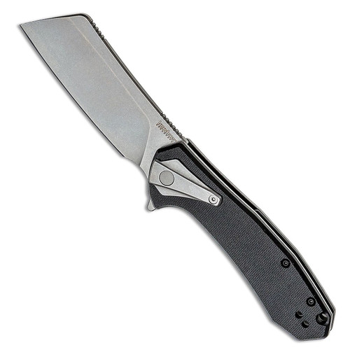 Kershaw Bracket Cleaver Frame Lock Flipper Black G10 Handle Stonewash Blade 3455
