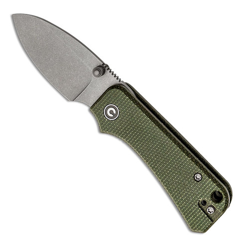 Kizer Kobold 2 Liner Lock Green Micarta Handle Stonewashed Blade