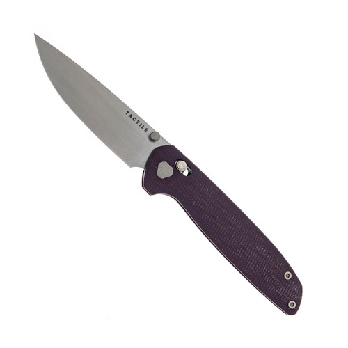 Tactile Knife Co. Maverick Crossbar Lock Purple G10 Handle Stonewash Magnacut Blade