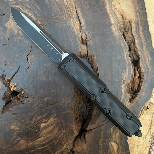 Microtech Daytona S/E Black Tactical w/ Black Bubble Inlay Standard Signature Series 124-1TBIS