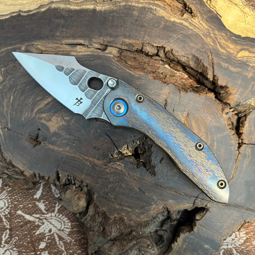 Borka Blades Stitch Cosmic Titanium Handle Satin Rock Grind Blade