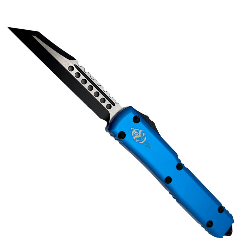 Microtech Ultratech Warhound Blue Handle Black Standard Blade Signature Series 119W-1BLS