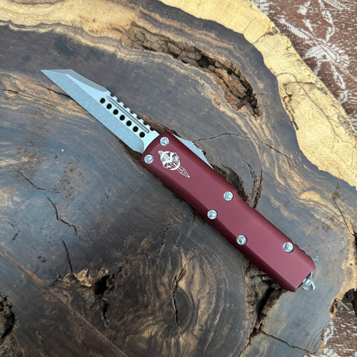 Microtech UTX-85 Warhound Merlot Apocalyptic Standard Signature Series 719W-10APMRS